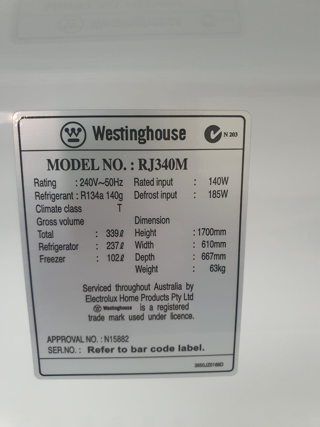 Westinghouse 339L Refrigerator Cheap World Online