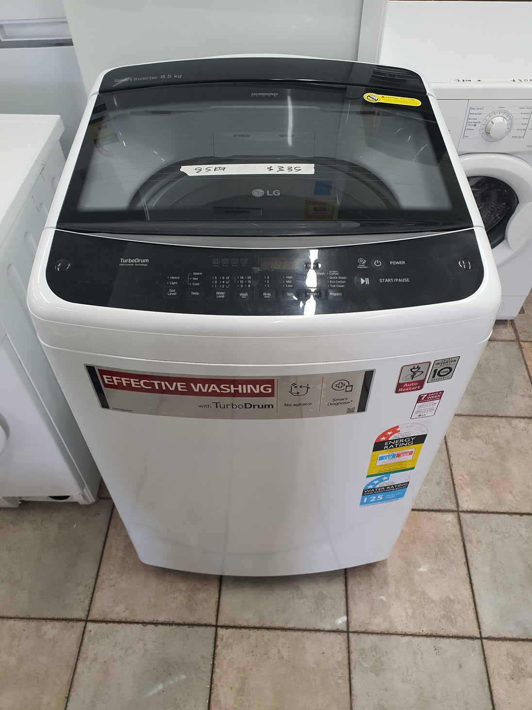 Lg 8.5 kg toploader washing machine Cheap World Online