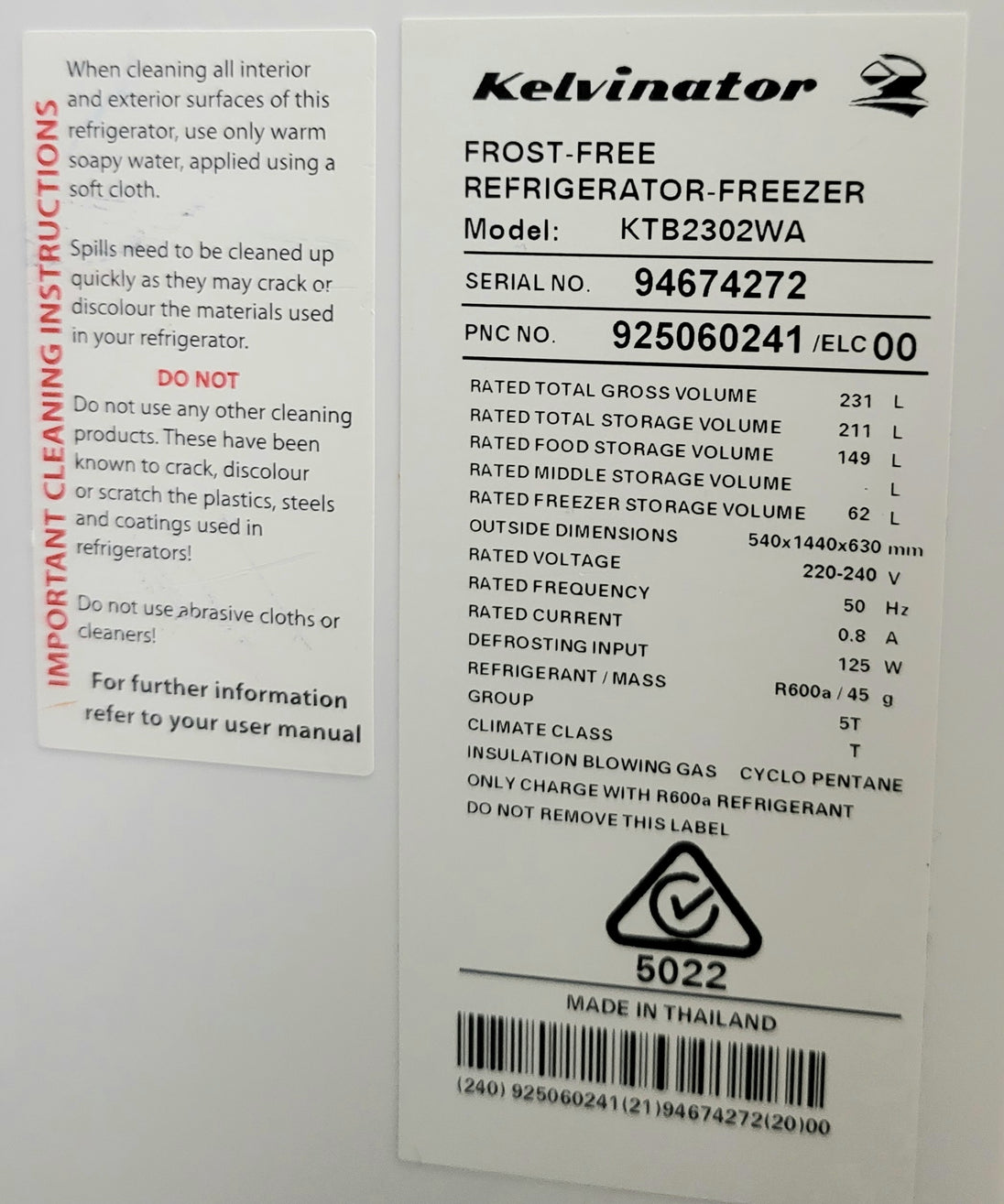 Kelvinator 231L Refrigerator Cheap World Online