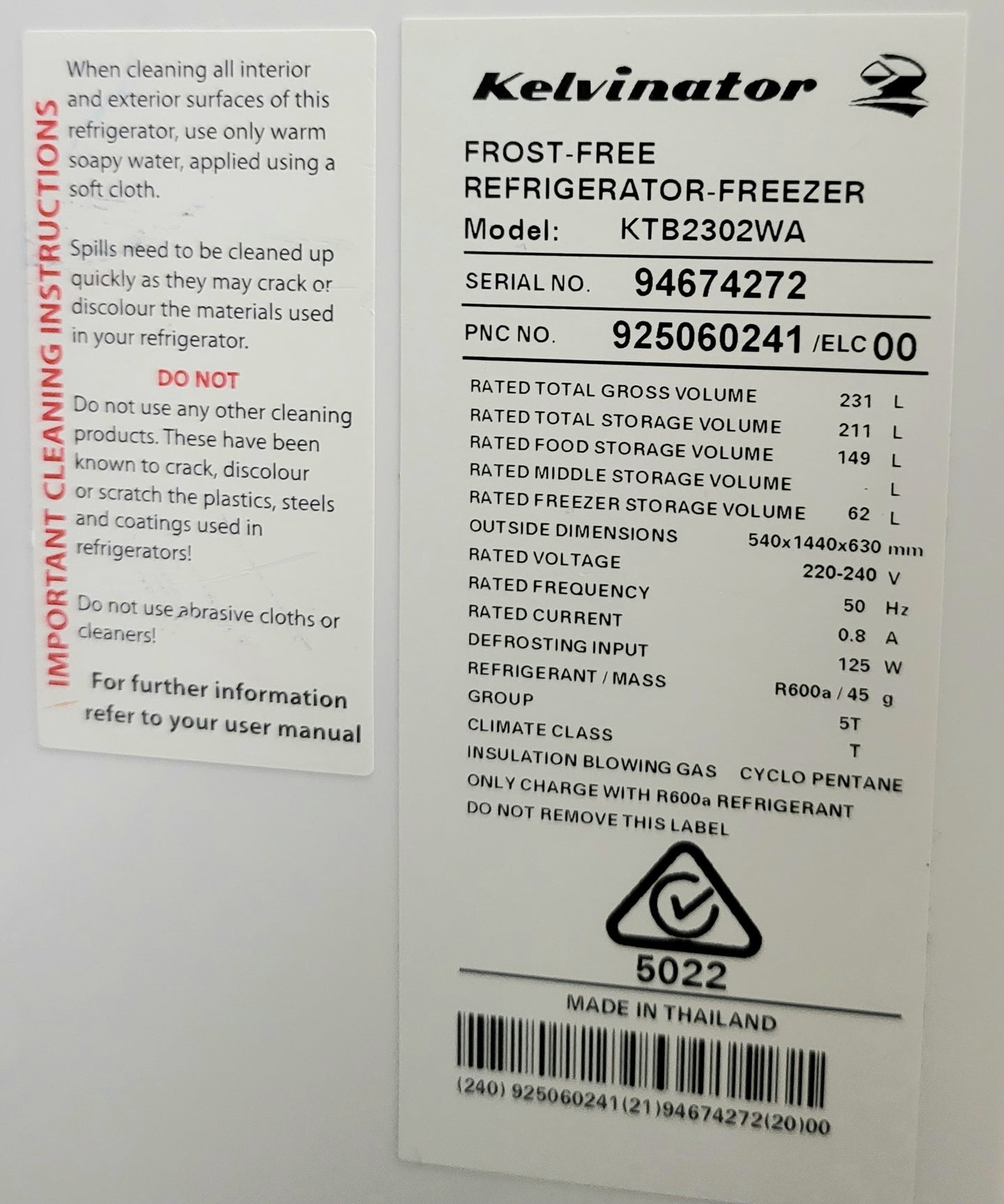 Kelvinator 231L Refrigerator Cheap World Online