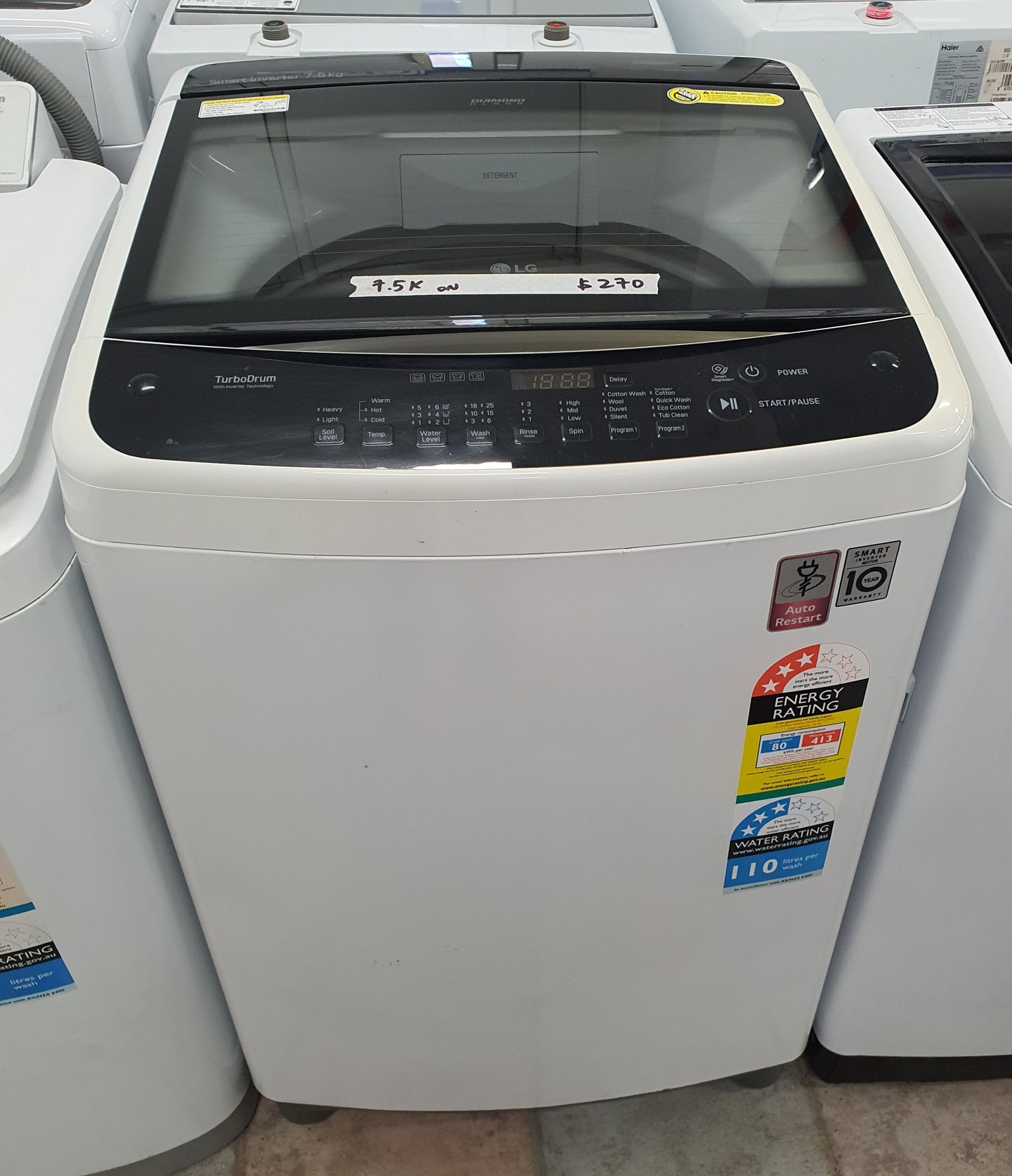 Lg 7.5 kg toploader washing machine Cheap World Online