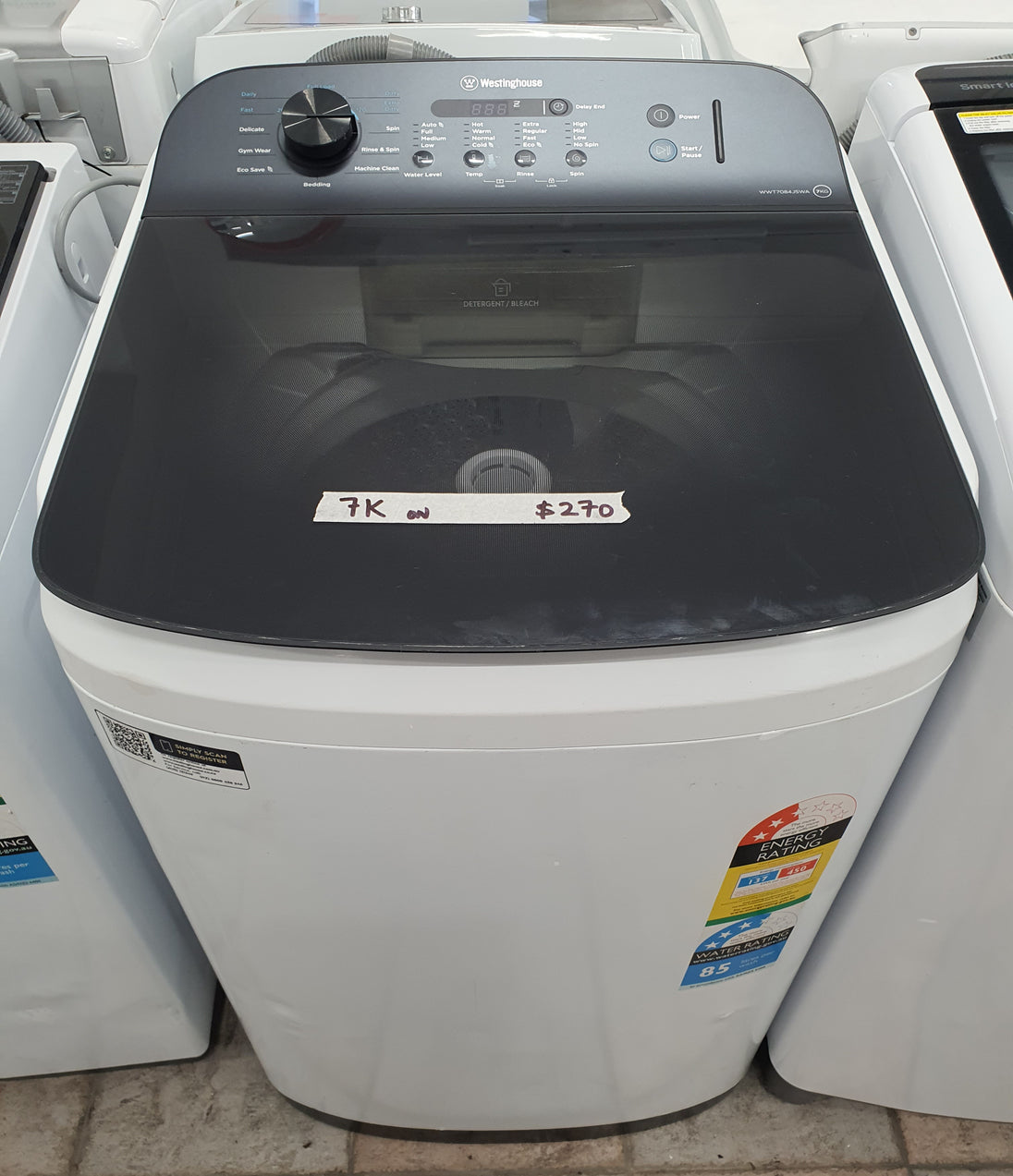 Westinghouse 7 kg toploader washing machine Cheap World Online