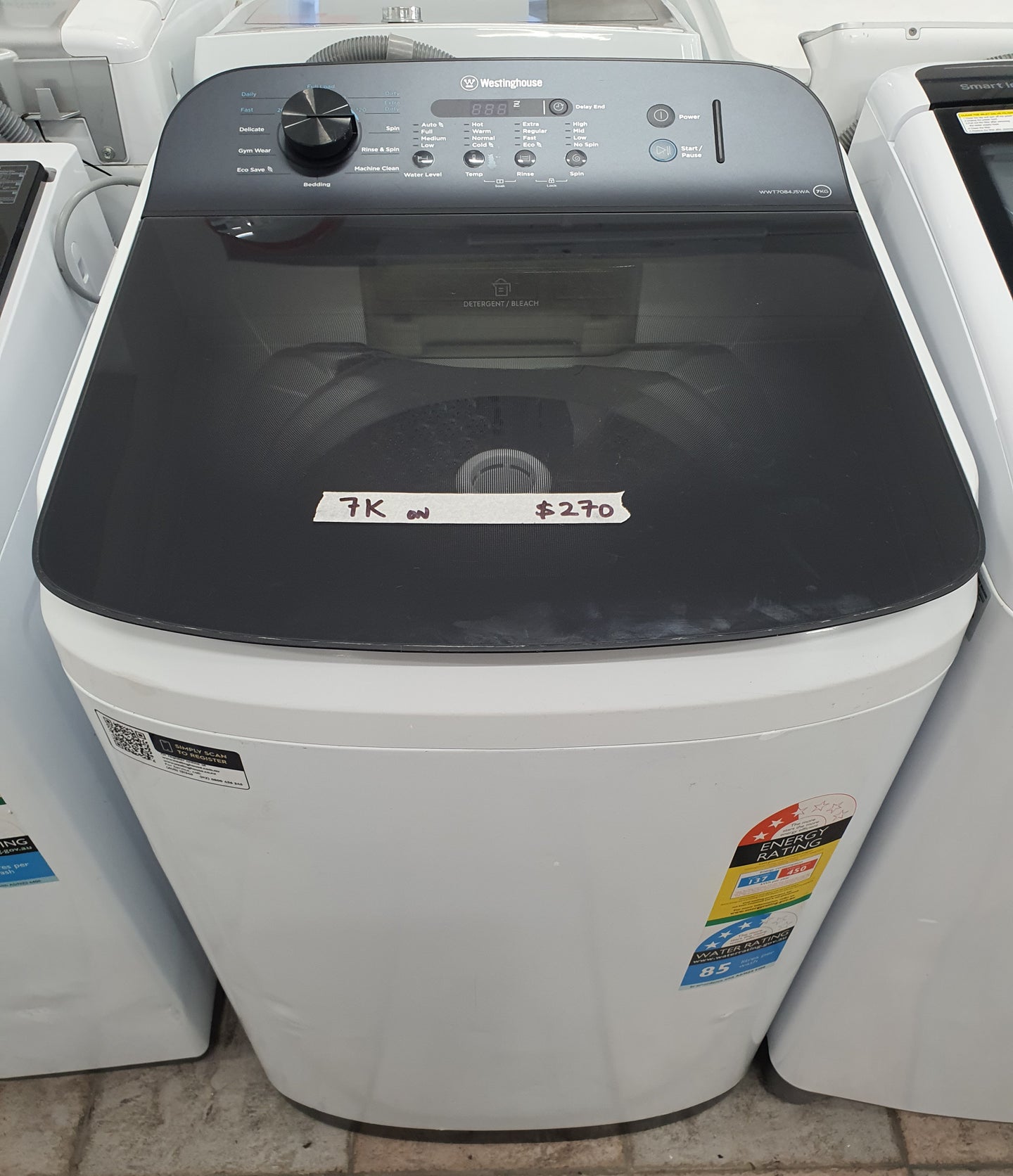 Westinghouse 7 kg toploader washing machine Cheap World Online