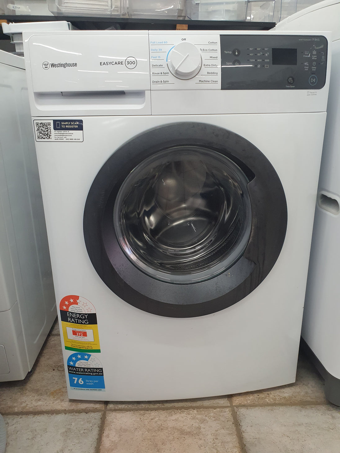 Westinghouse 7.5 kg front loader washing machine Cheap World Online