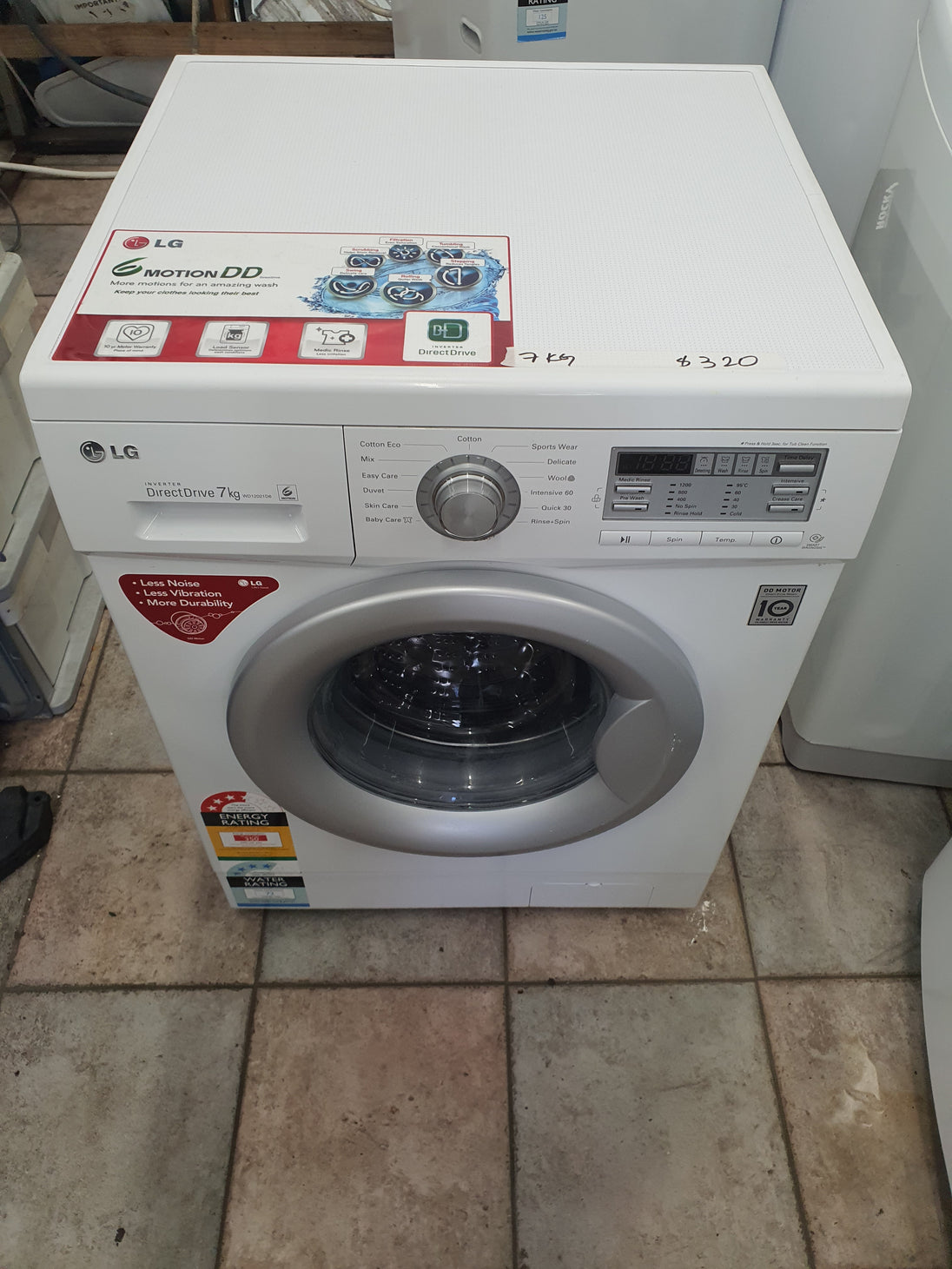 Lg 7 kg front loader washing machine Cheap World Online
