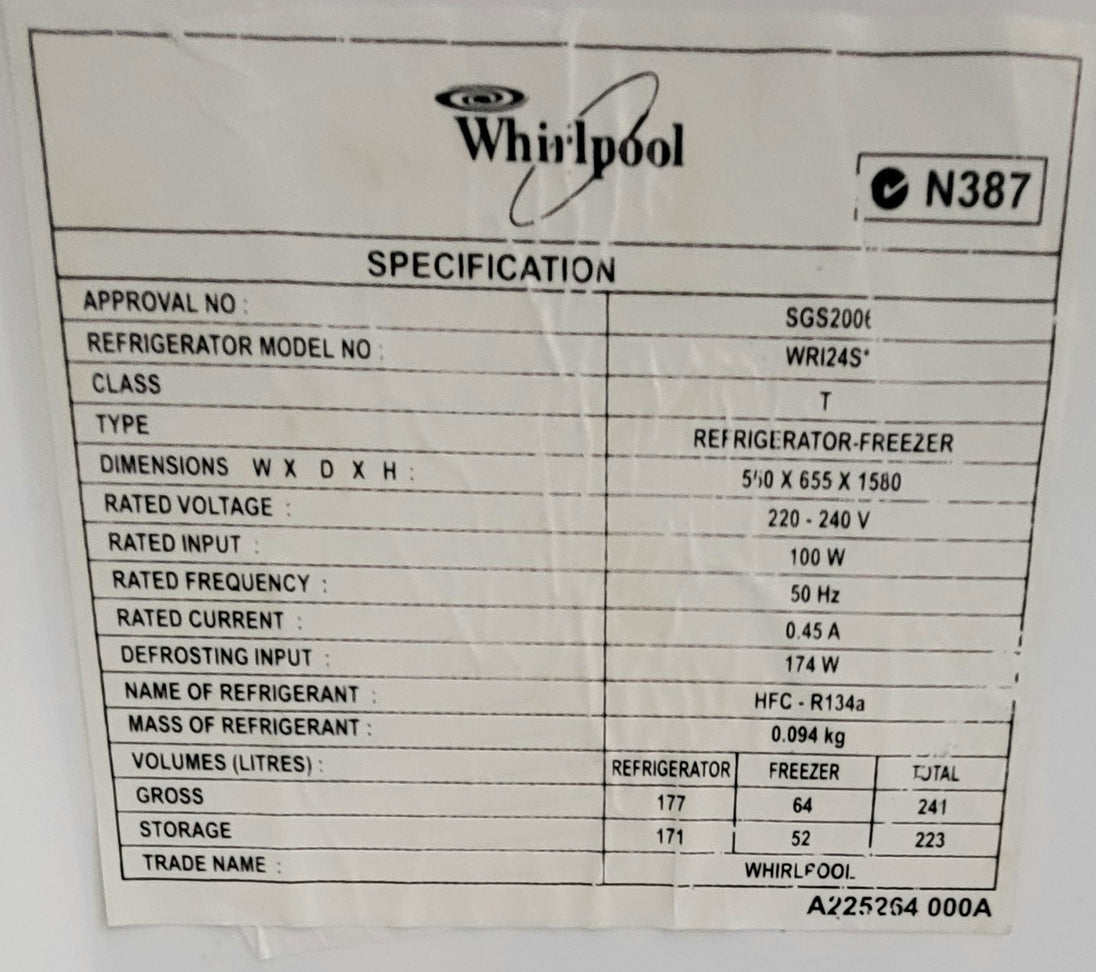 Whirlpool 241L Refrigerator Cheap World Online