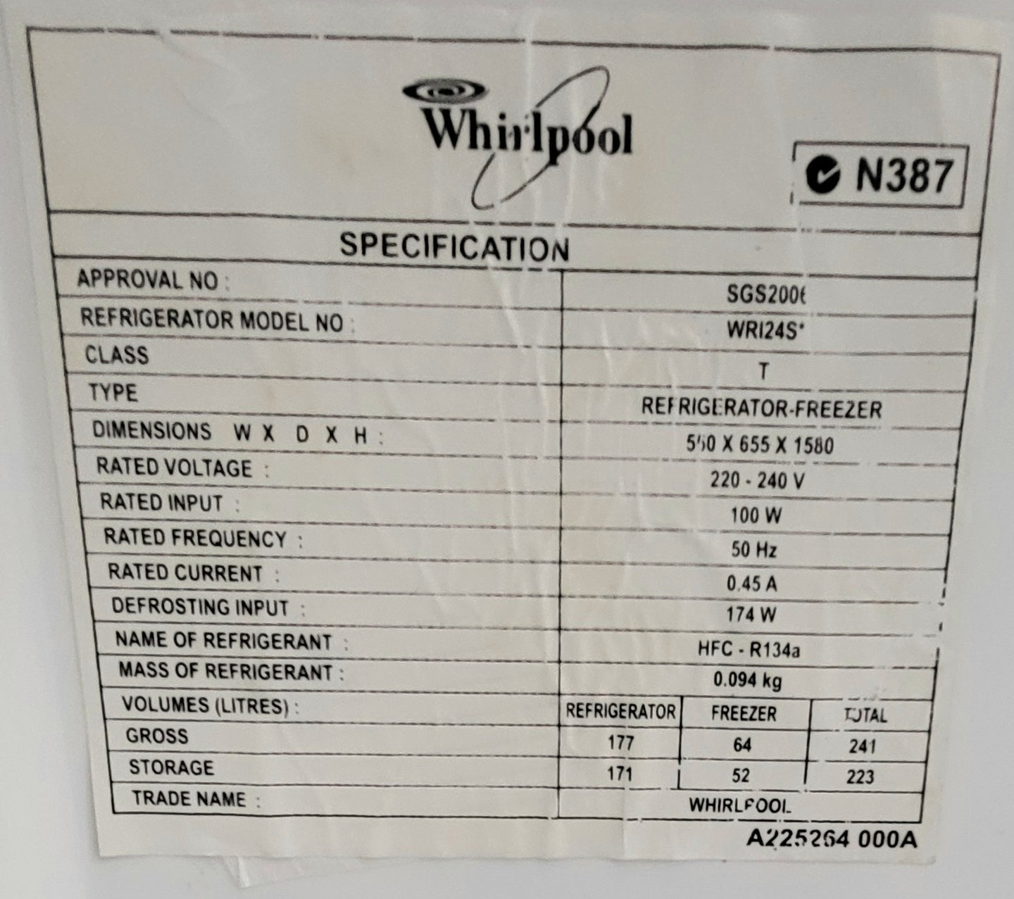 Whirlpool 241L Refrigerator Cheap World Online