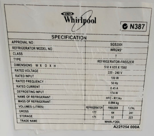Whirlpool 241L Refrigerator Cheap World Online