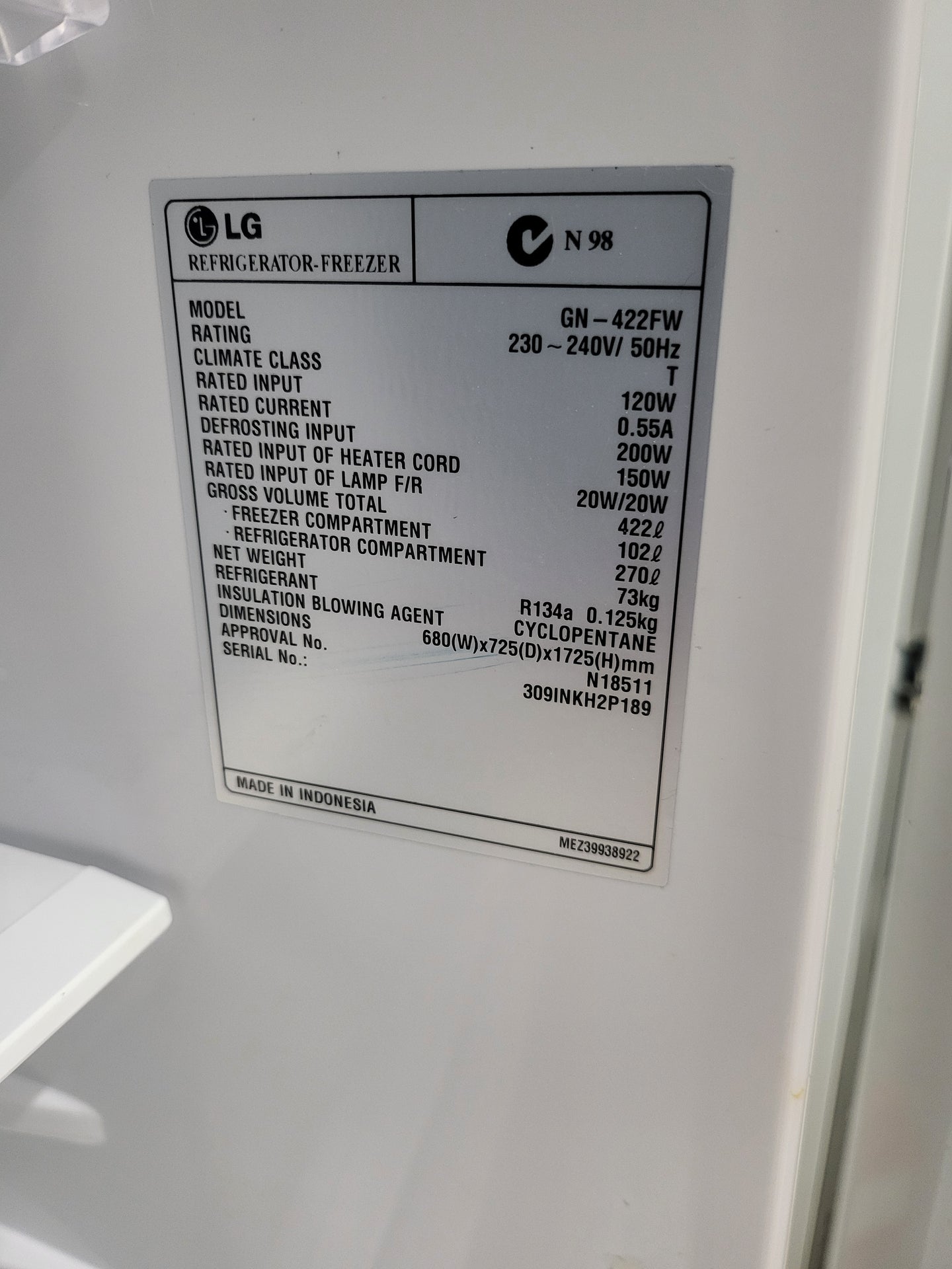 Lg 422L Refrigerator Cheap World Online