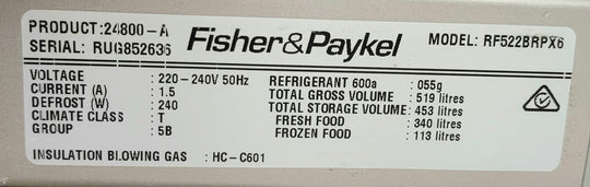 Fisher&Paykel 519L Refrigerator Cheap World Online