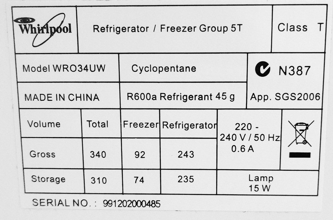 Whirlpool 340L Refrigerator Cheap World Online