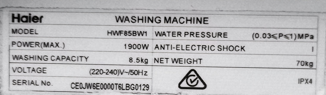 Haier 8.5 kg front loader washing machine Cheap World Online