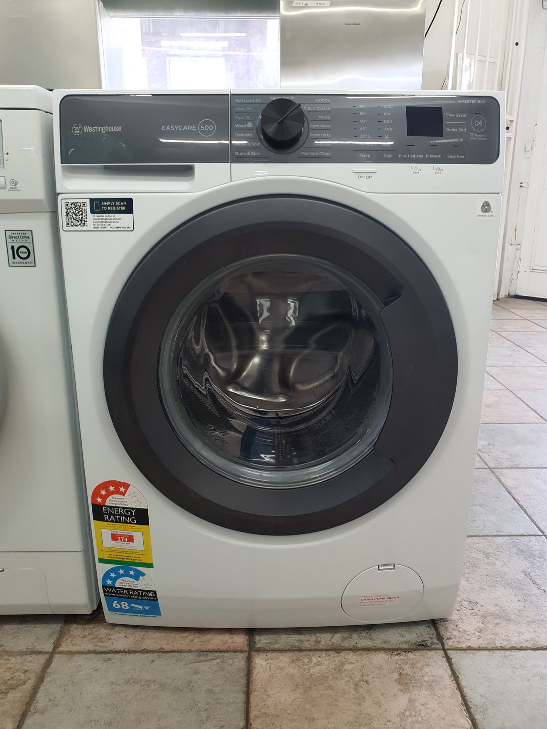 Westinghouse 8 kg front loader washing machine Cheap World Online