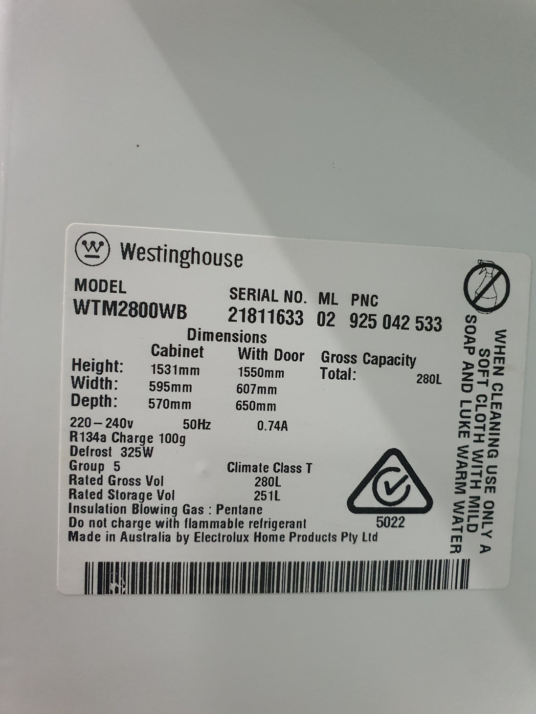 Westinghouse 280L Refrigerator Cheap World Online