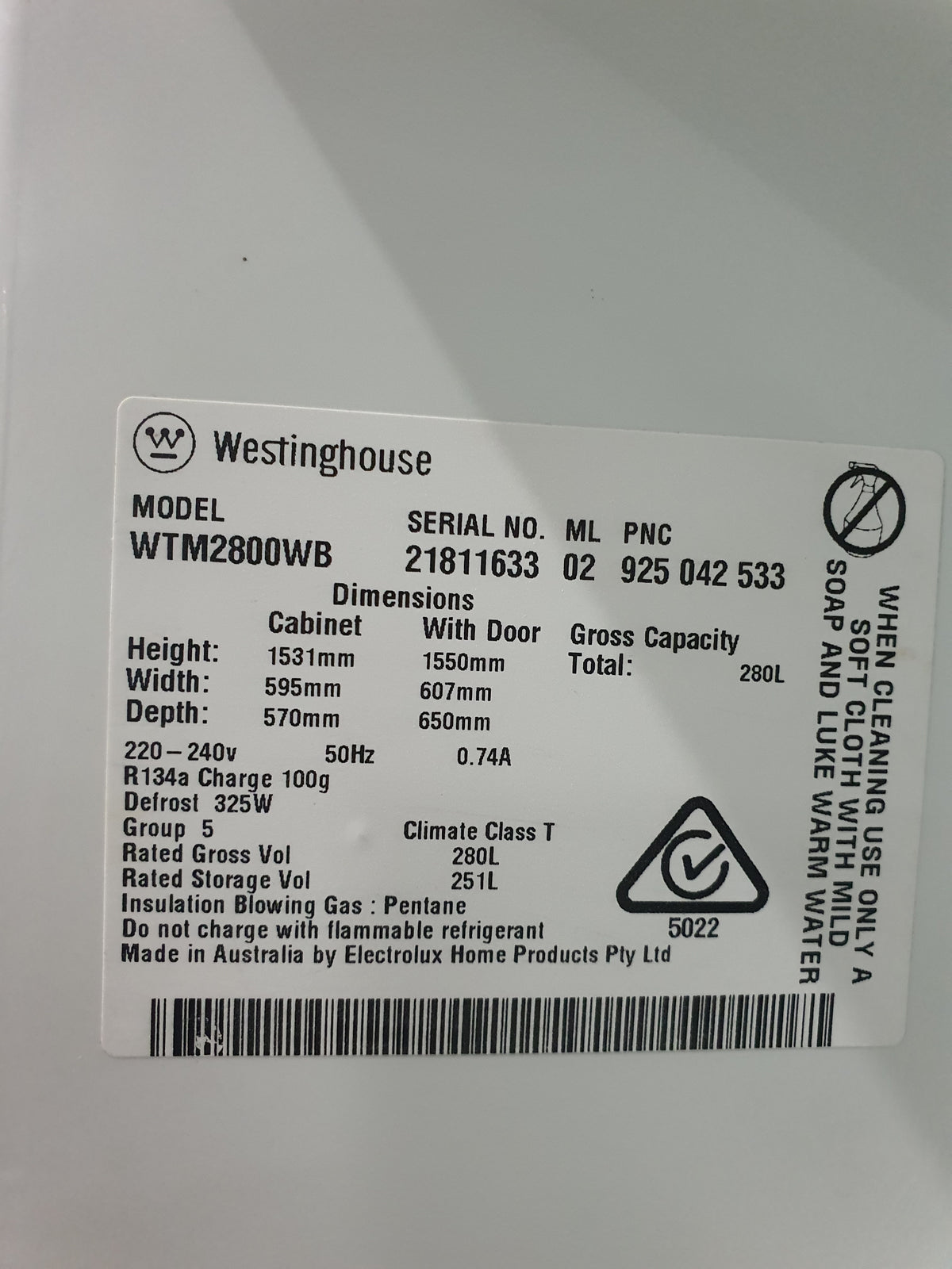 Westinghouse 280L Refrigerator Cheap World Online