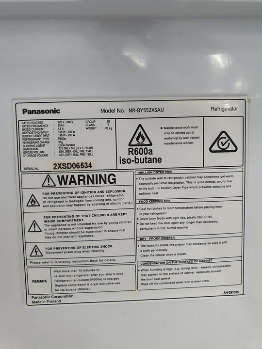 Panasonic 554 L Refrigerator Cheap World Online