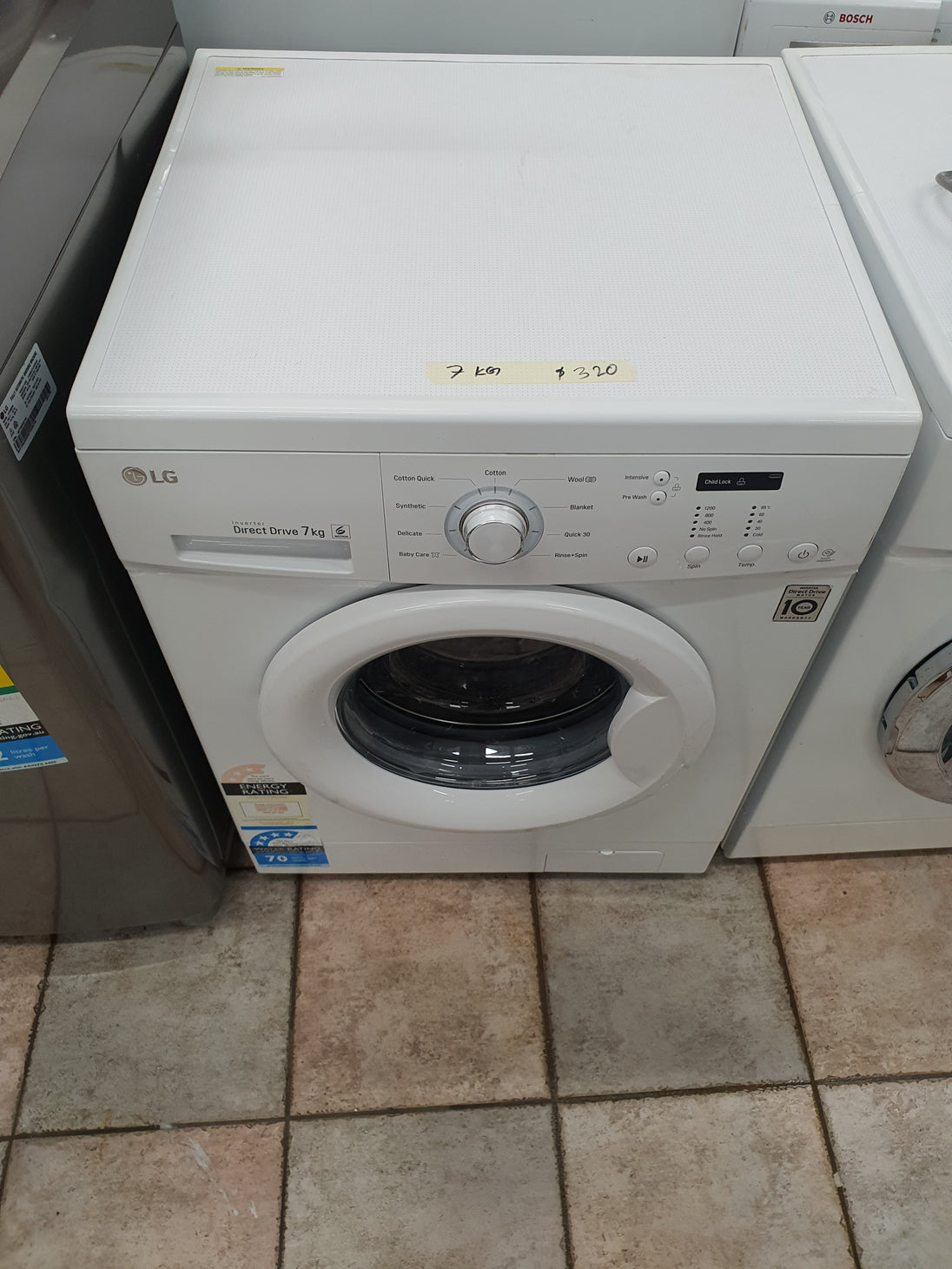 Lg 7 kg front loader washing machine Cheap World Online