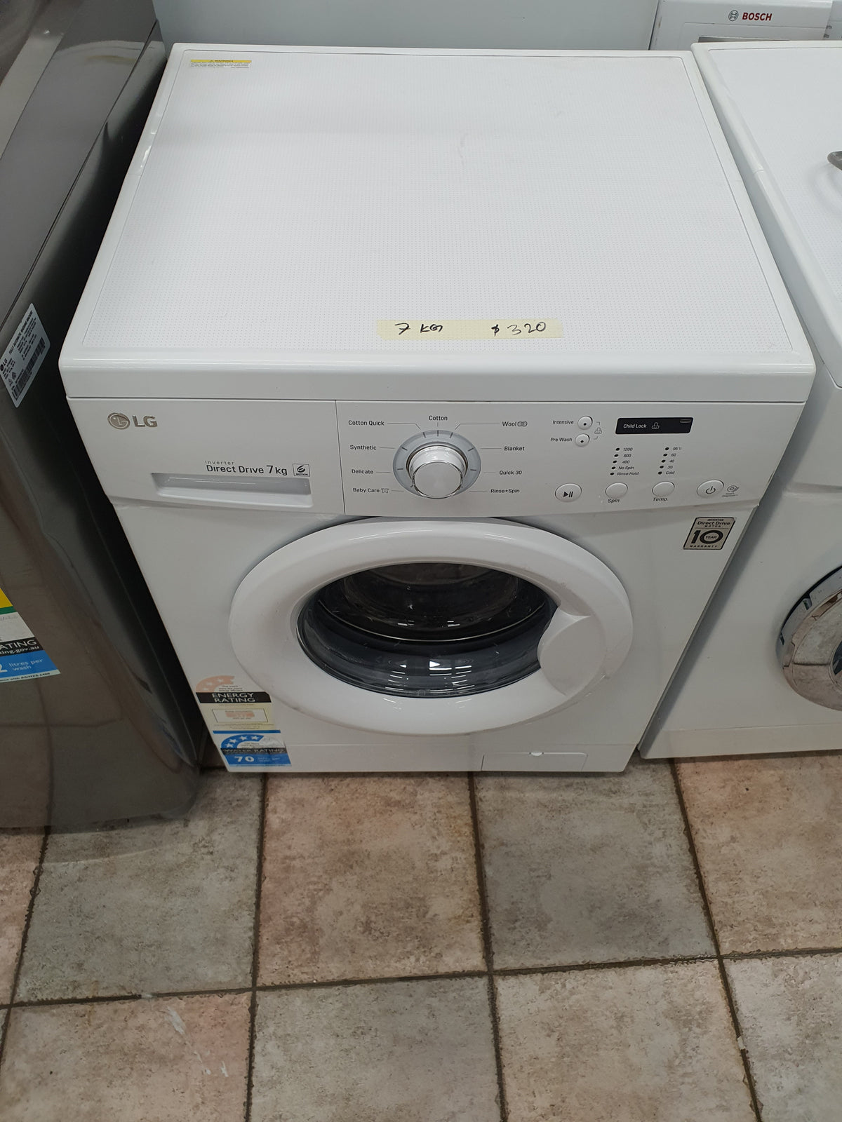 Lg 7 kg front loader washing machine Cheap World Online