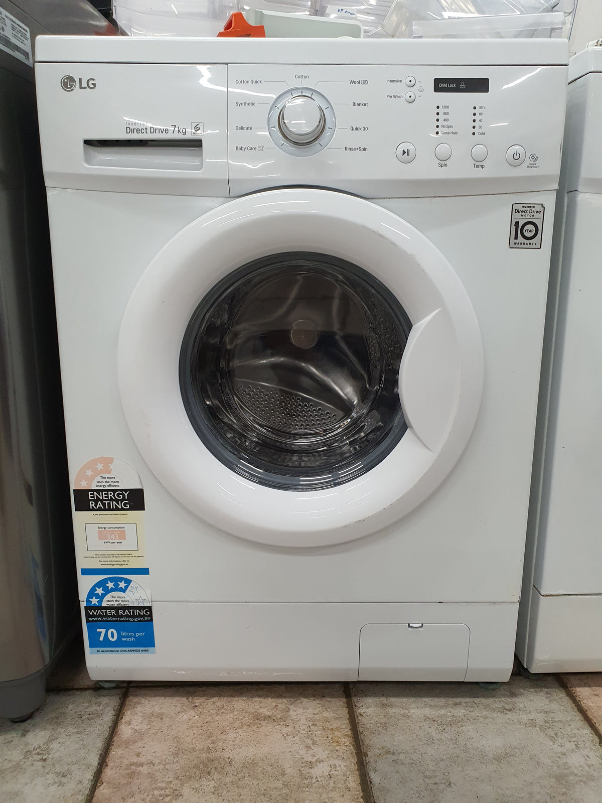 Lg 7 kg front loader washing machine Cheap World Online