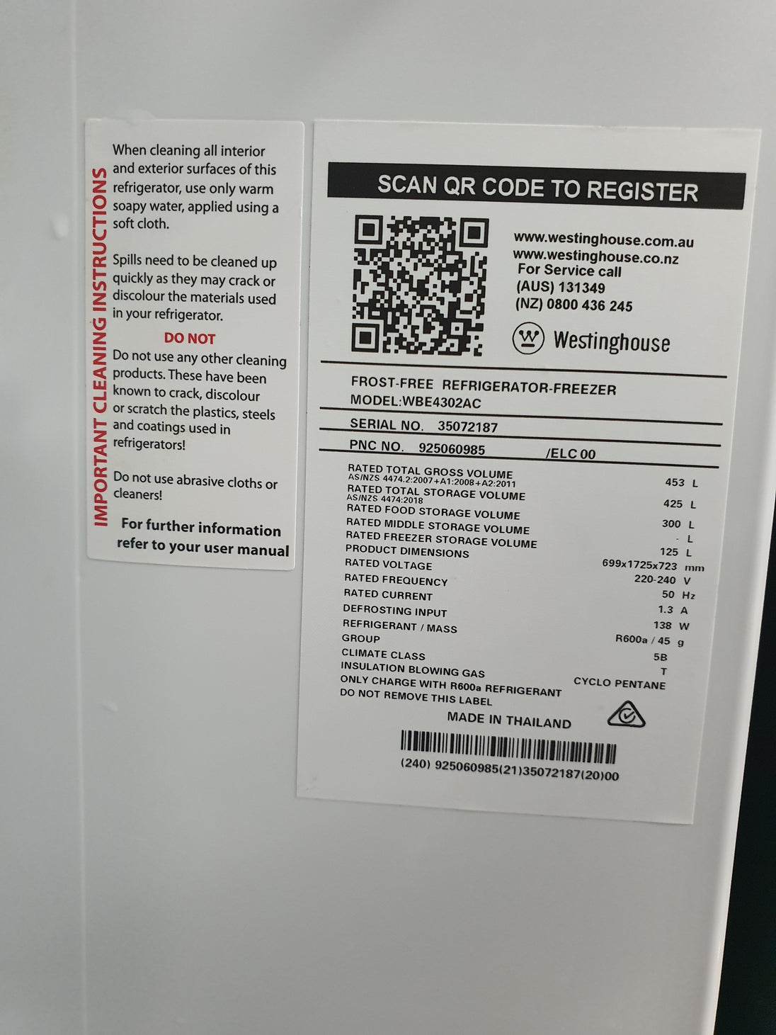 Westinghouse 453L Refrigerator Cheap World Online