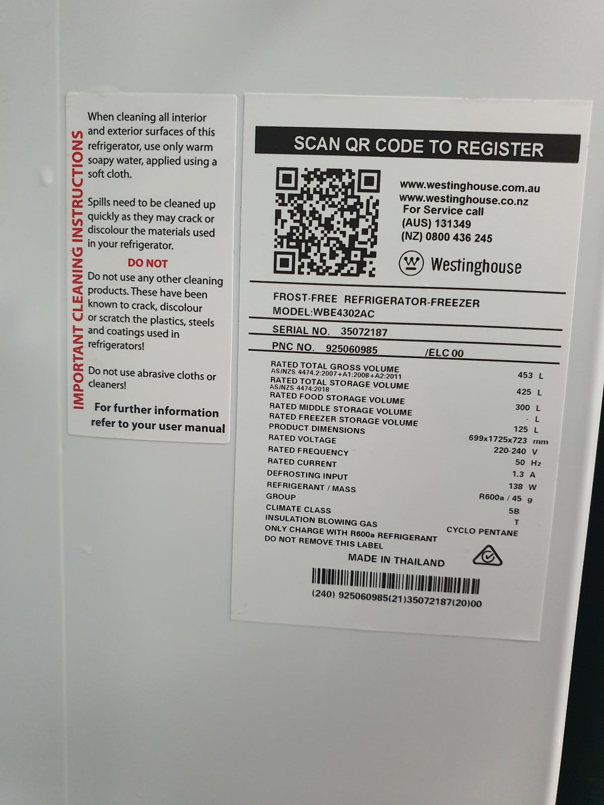 Westinghouse 453L Refrigerator Cheap World Online