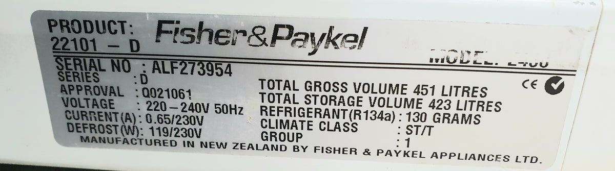 Fisher&Paykel 451L Fridge only Cheap World Online