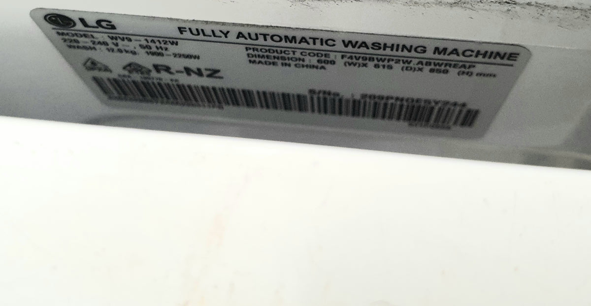 LG 12kg front loader washing machine series 9 Cheap World Online