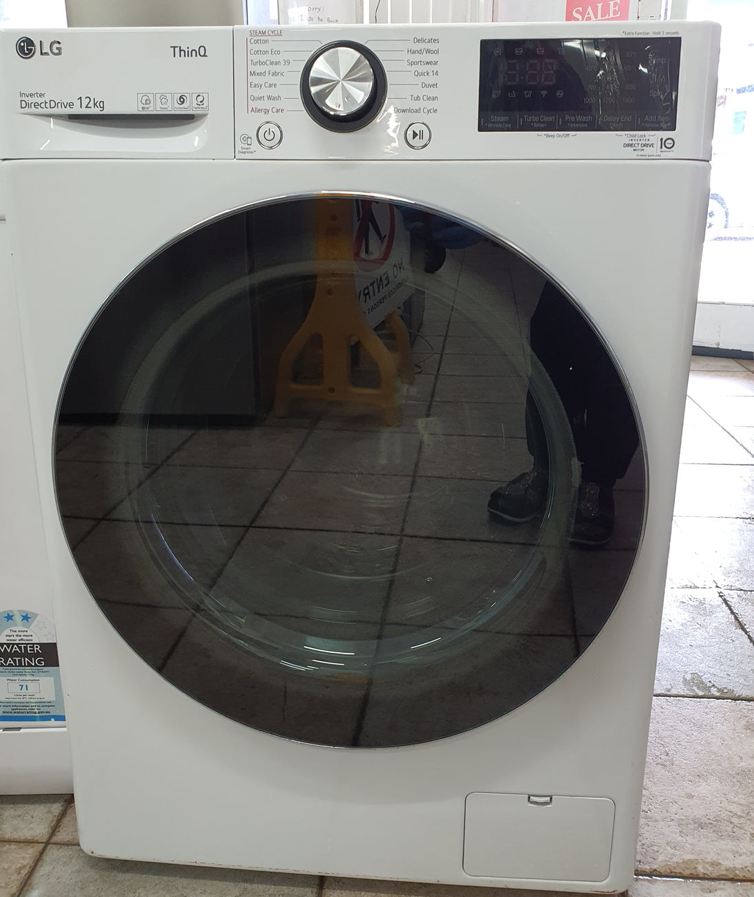 LG 12kg front loader washing machine series 9 Cheap World Online