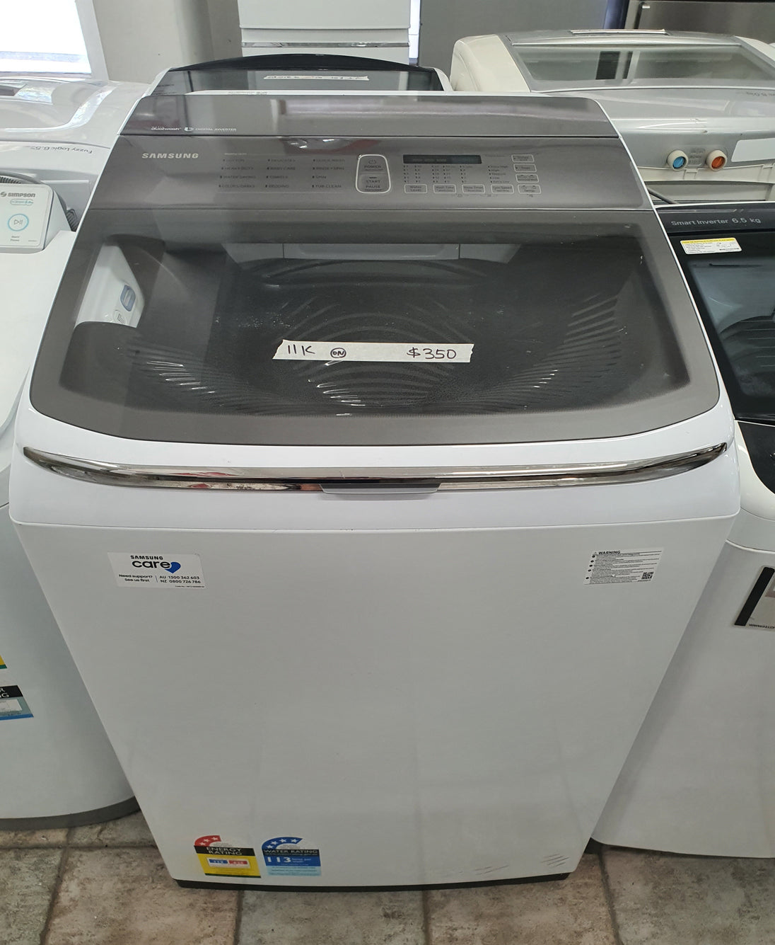 Samsung 11 kg top loader washing machine Cheap World Online