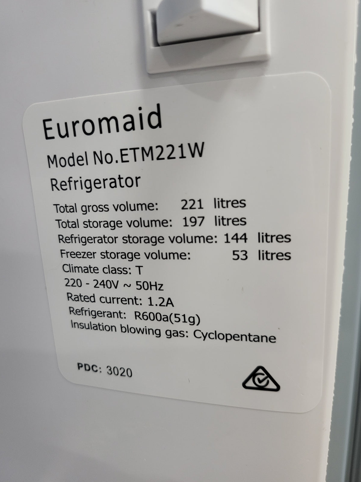 Euromaid 221L Refrigerator Cheap World Online