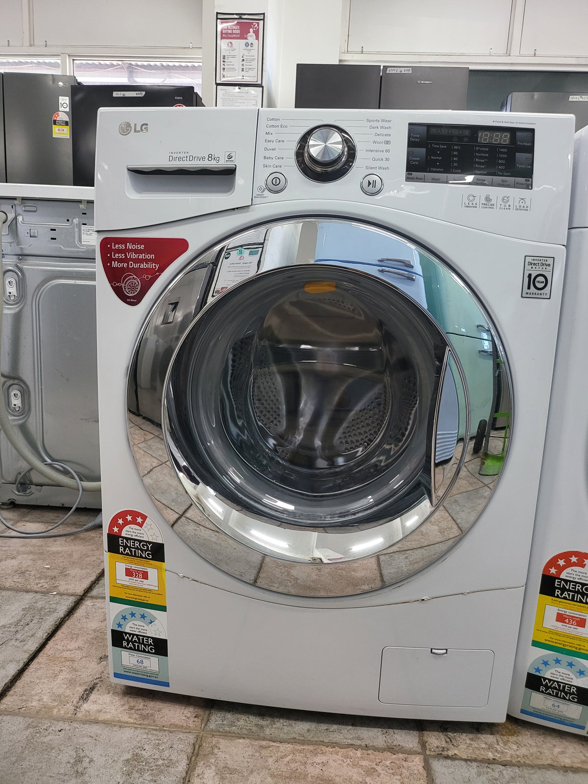 Lg 8 kg front loader washing machine Cheap World Online