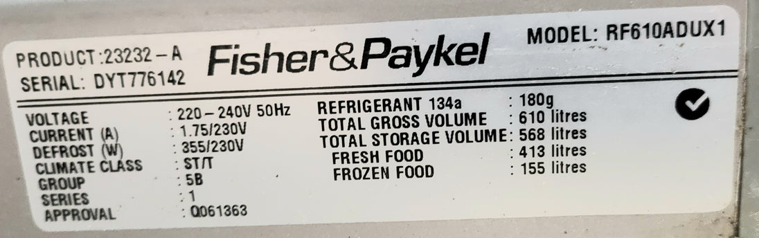 Fisher&Paykel 610L Refrigerator Cheap World Online