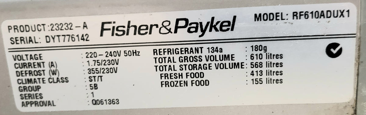 Fisher&Paykel 610L Refrigerator Cheap World Online