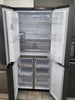 LG French Door 570L Fridge Freezer in a Matte Black finish, featuring an integrated ice and water dispenser Cheap World Online