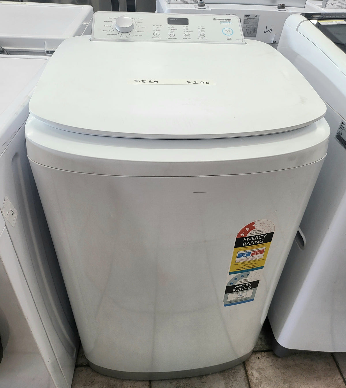 Simpson 5.5 kg top loader washing machine Cheap World Online