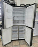 LG French Door 570L Fridge Freezer in a Matte Black finish, featuring an integrated Cheap World Online