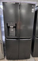 LG French Door 570L Fridge Freezer in a Matte Black finish, featuring an integrated Cheap World Online