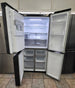 LG French Door 570L Fridge Freezer in a Matte Black finish, featuring an integrated Cheap World Online