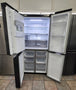 LG French Door 570L Fridge Freezer in a Matte Black finish, featuring an integrated Cheap World Online